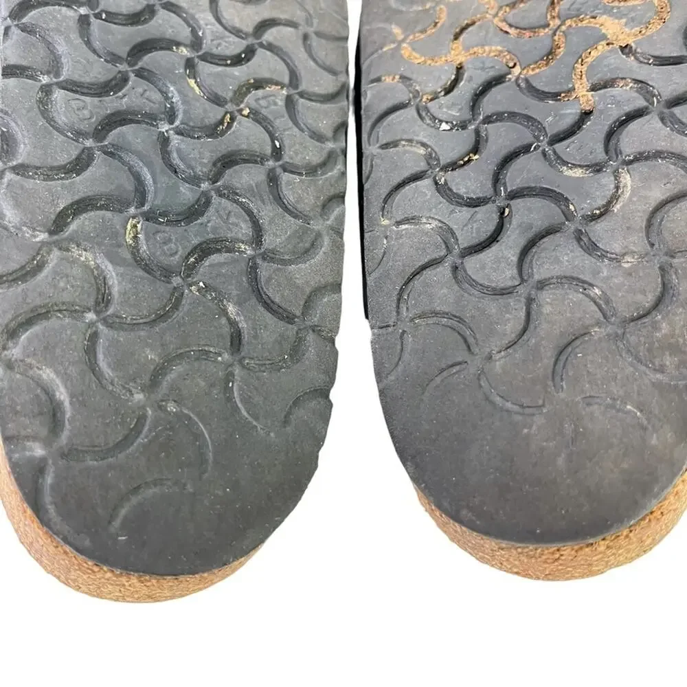 Birkenstock Florida Women's Black Genuine Leather Slides Sandals Shoes Flats  5